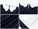 AP Heirloom Collection 2025 Autumn Girls and Boys Clothes Grid Dress Kids Suits Baby Romper Modal Moc Neck Velvet Blazer,