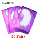 25/50/100 Paar Augenpads Wimpernunterlagen für die Wimpernverlängerung, Hydrogel-Pads, rosa, fusselfreie Sticker für falsche Wimpern