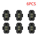 1-20pcs USB Rechargeable 7-Color LED Bicycle Taillight Drone Light Bike Safety Night Riding Warning Lamp Cycling Equipment