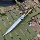The Timber Edge | 12-Inch Stainless Steel Folding EDC Knife with Walnut Handle
