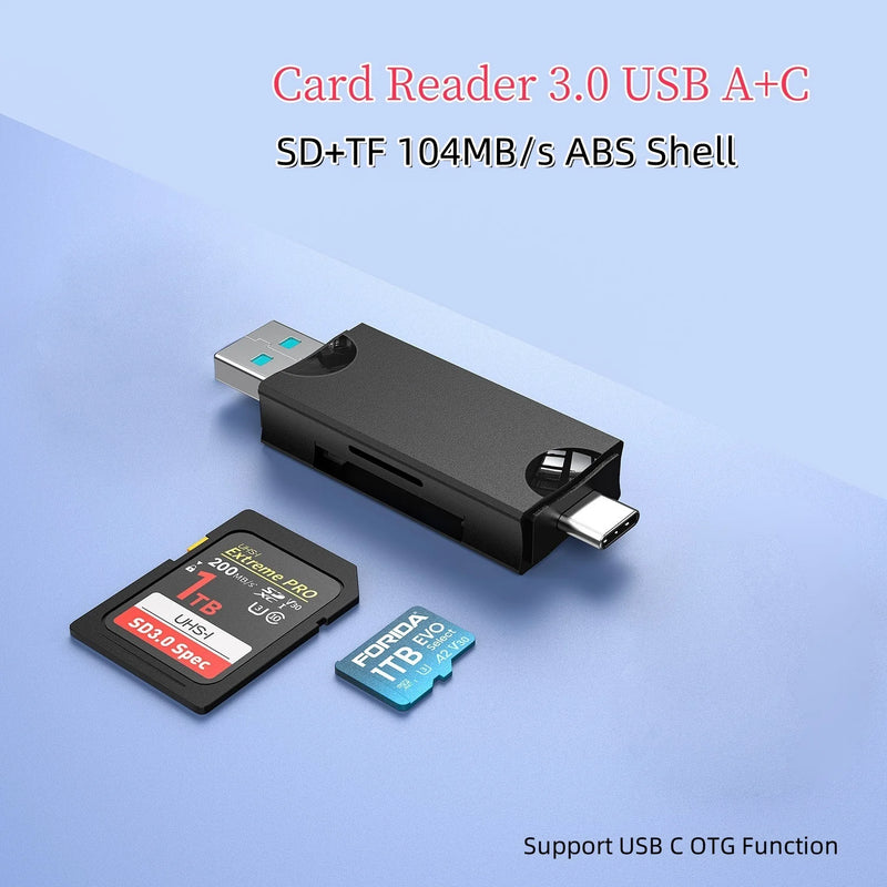UHS-II USB C Card Reader SD 4.0 Card Reader SD TF Card Reader Micro SD Memory Card Reader for Laptop Phone Macbook PC Cardreader