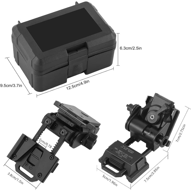 BOOIU Tactical Helmet Night Vision Mount for L4G24 PVS15/18 Metal Goggles Mount NVG Helmet Mount Tactical Helmet Accessories