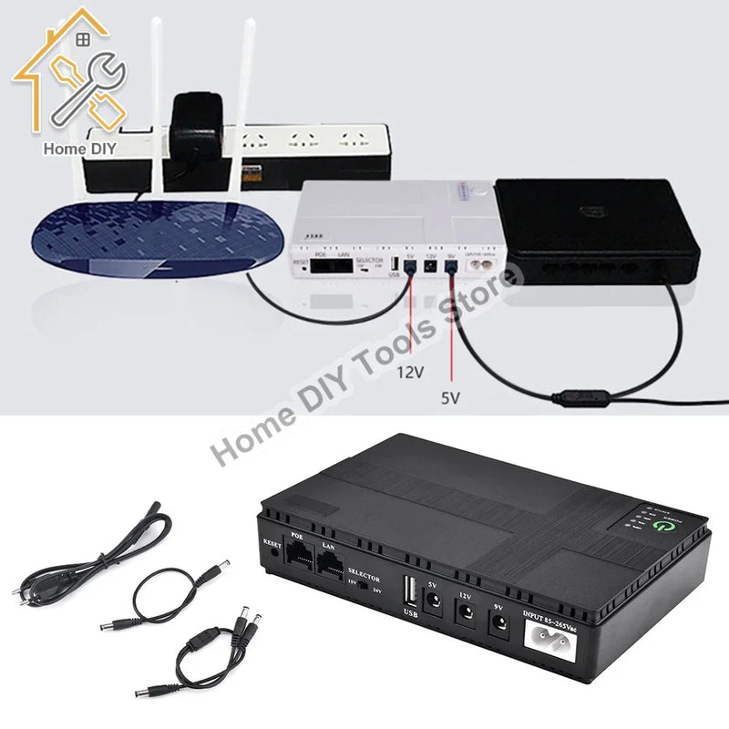 Mini UPS Router Optical Cat Adapter Uninterruptible Power Supply DC Backup Power Supply AC 110V 220V to DC 5V 9V 12V 15V 24V