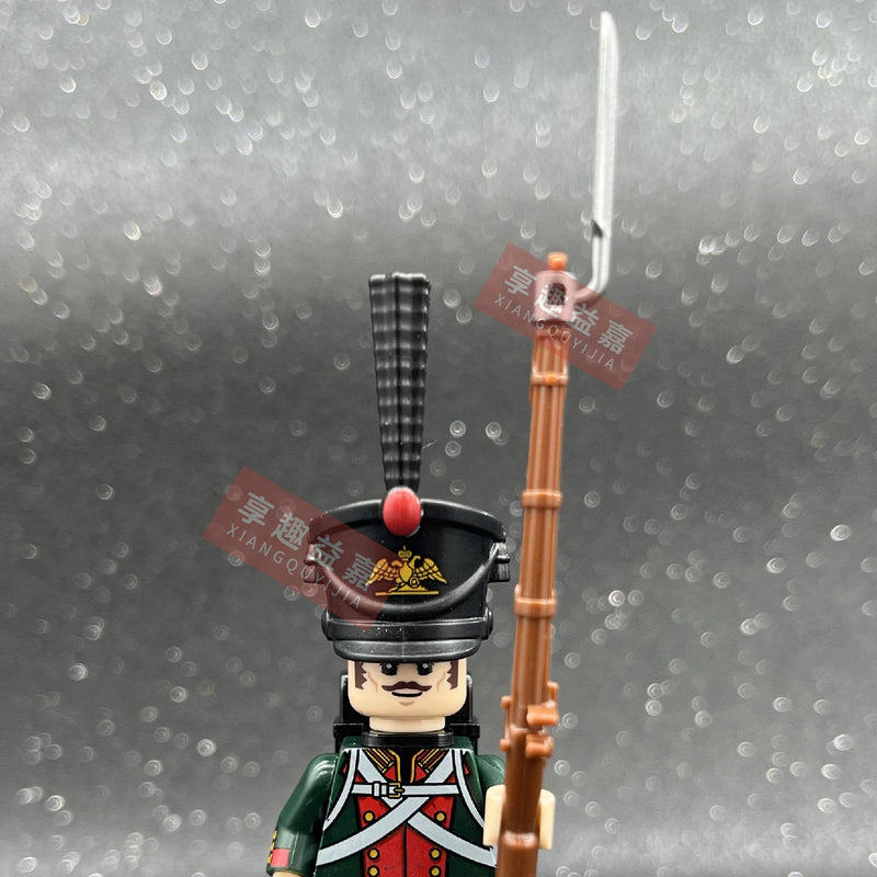 Medieval Napoleonic War French Dragoon British Soldiers Pirates Figures Army Scottish Fuisiler Building Blocks Weapons Brick Toy