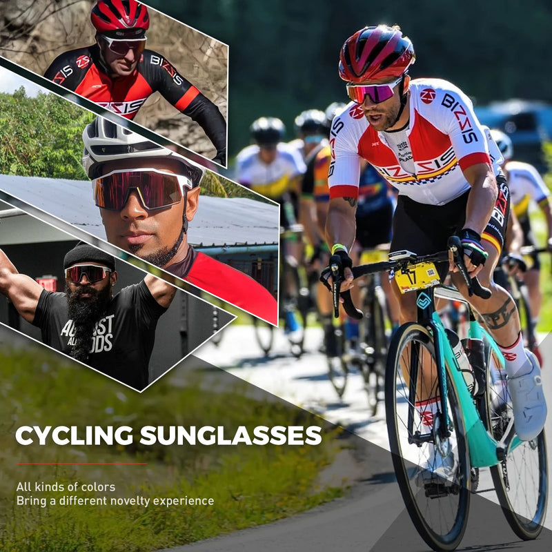 SCVCN Cycling Glasses Bicycle Sunglasses Men Women Mountain Bike Road Eyewear Bicycle Riding Outdoor Sports Hiking UV400 Goggles