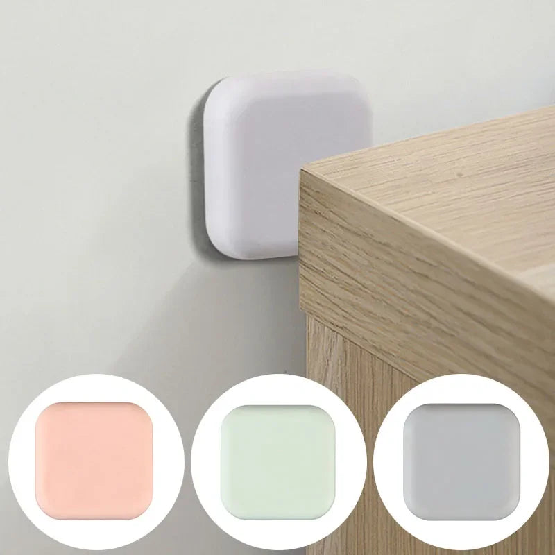 Door Stopper Silicone Handle Bumpers Self Adhesive Deurstopper Protection Porte Pad Mute Stikcer Round Square Wall Protector Pad