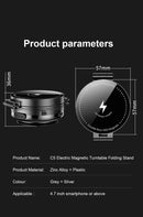 Car Magnetic&Vacuum Suction Cup Phone Holder Wireless Charger Foldable Stand For Magsafe iPhone 16 15 14 13 12 Pro Fast Charging