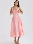 Mingmingxi Summer Holiday Dress 2024 New Arrivals Midi Flare Party Dresses Elegant Casual Summer Women's Clothing Wholesale