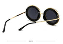 2023 Luxury Retro Diamond Round Sunglasses for Women Lady Trendy Punk Party Driving Sun Glasses UV400 Eyewear for Travel
