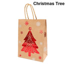 Christmas Kraft Paper Gift Bag Cartoon Santa Claus Snowman Candy Bags Packaging Pouches Party Home Decoration Supplies Wholesale