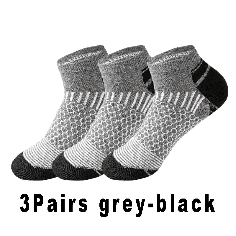 Men's Cushioned Low Cut Athletic Ankle Socks For Running Hiking Cycling Spring And Summer Autumn Sports Casual Sokken Men Gifts