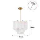 The Amber Orbit | Tiered Glass Chandelier with E14 Sockets