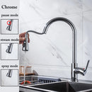 Kitchen Faucets 304 stainless steel Pull Out Kitchen Sink Water Tap Deck Mounted Mixer Stream Sprayer Head Hot Cold Taps