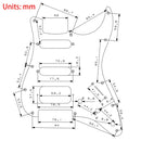 Guitar guard 11-Holes Aluminum Anodized Modern Style Strat SSH Guitar Pickguard Scratch Plate Fits for American/Mexican Fend