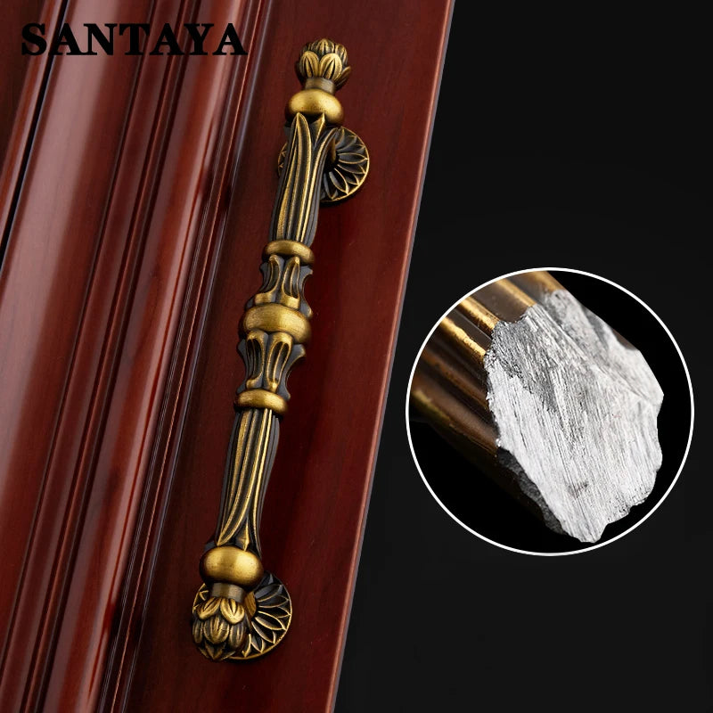 Coffee Vintage Copper Handle Traditional European Classical Furniture Hardware Drawer Knob 96mm Wardrobe Kitchen Cabinet Handles