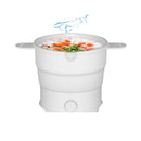 Foldable Electric Cooker 220V Mini Multifunction Hot Pot Food Steamer Cooking Machine for Dormitory Noodle Cooker for Travel