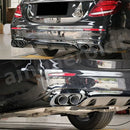 Rear Diffuser With Exhaust Tip For Mercedes-Benz W213 AMG E53 Style Bumper 2016-20