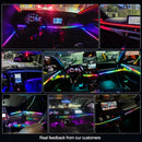 6in1 Interior LED Ambient Lights For Tesla Model 3 Y S X Full Color RGB LED 110/140CM USB APP Control Remote Acrylic Atmosphere