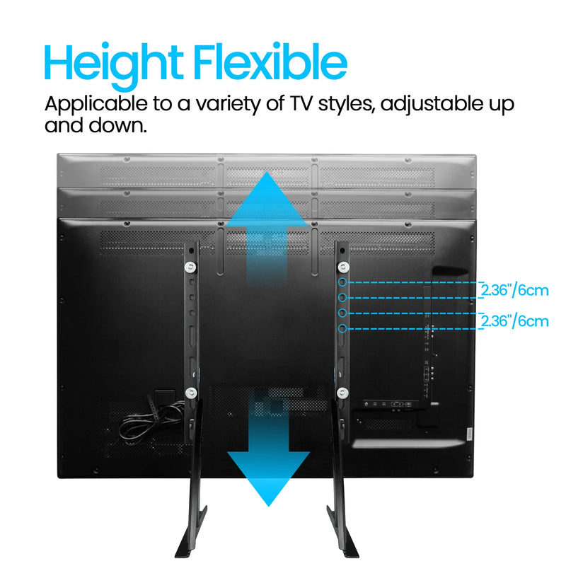 Universal TV Large Stand Height Adjustable Base for Most TVs 75" Max VESA 600x400 mm Leg Stand Holds up to 110 lbs Halloween