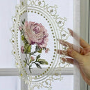 Neue Artikel Pfingstrosen-Stickerei Tüllvorhang für Wohnzimmer Europäische elegante Blumenstickerei transparenter Voile-Vorhang für Schlafzimmer