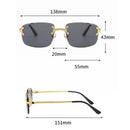 2024 Rimless Square Sunglasses Men Women UV400 Small Gradient Frameless Sun Glasses For Men Popular High Quality Metal Eyewear
