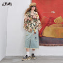ELFSACK 2025 Summer New Arrivals Casual cool Original full print light shirt chiffon top
