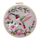 Beginner Embroidery Kit Cow Daisy Flower Embroidery Punch Needle Kit with Hoop Cloth Color Thread Colorful Handmade Craft Set