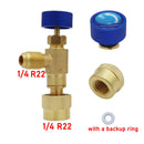 R410A R22 Air Conditioning Refrigerant Charging Valve Adapter Liquid Safety Valve Manifold Gauge Refrigeration Hose Adapters