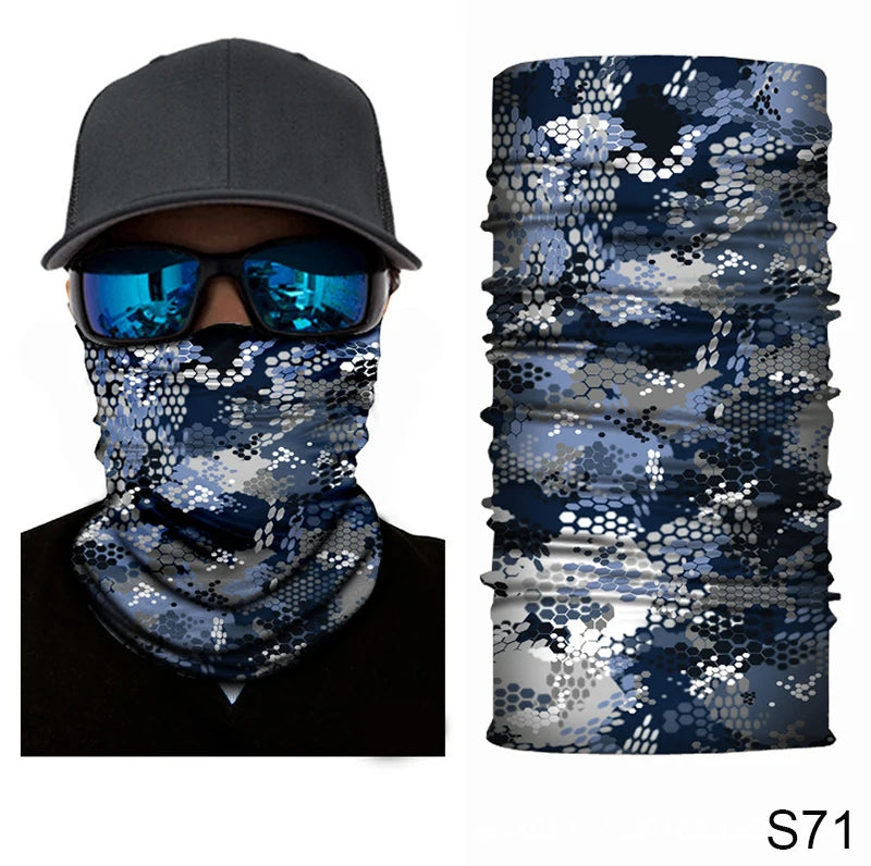 Camouflage Cycling Face Mask Scarf Neck Gaiter Men Seamless Bandana Women Headband Balaclava Tube Face Shield
