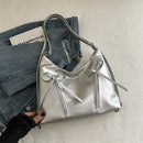 Fashion 2-in-1 Shoulder Bag Bowknot Backpack Large Capacity Outing Beach Bag Totes Bag Casual Underarm Bag Commuting Bag