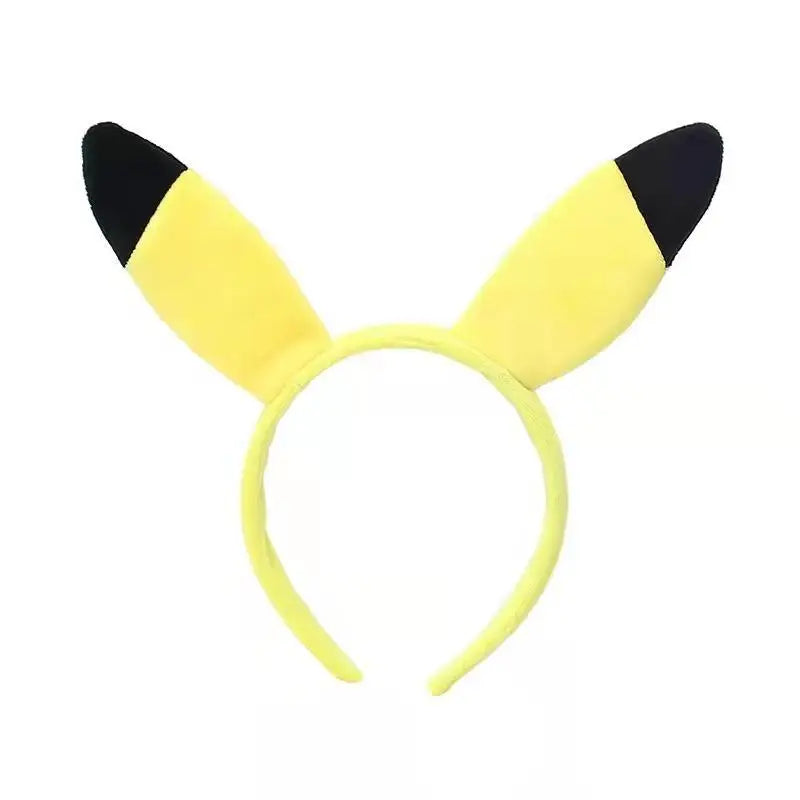 Pokemon Headgear Anime Pikachu Ear Move When Pinched Hairband Headband Hair Rope Girl Funny Acting Cute Child Hairpin Headband