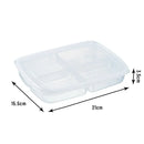 Food Storage Box with Four Compartments, Refrigerator Large Capacity, Frozen Meat Compartments, Premade Food Containers