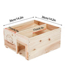 Wooden Hedgehog House Small Animal Shelter Hideout Predator Proof Hedgehog Hibernation Shelter Habitat Nest Box with Roofing
