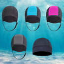 Neoprene 2 5mm Swim Thermal Hood Cap Waterproof Hat Swimwear Canoeing