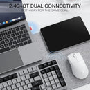 Redragon BK7114 Low-Profile 2.4G BT Wireless Computer 98 Keys Slim Office PC Scissors Mechanism Tactile Quiet Keystroke Keyboard