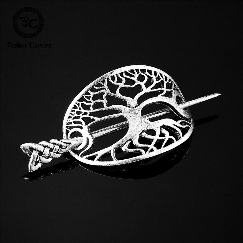 Vintage Norse  Life Tree Noble Women Hairpins Metal Solid Hair Slide Stick Queen Vikings Headdress Accessories Girl Jewelry Gift