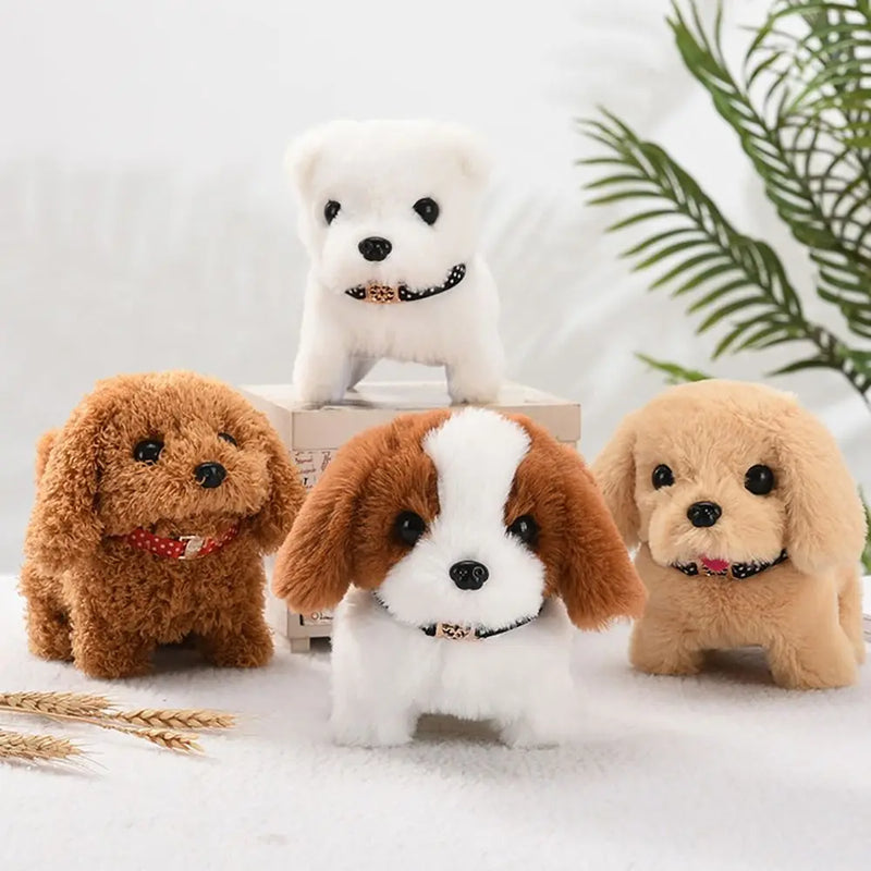 18CM Electric Simulation Puppy Plush Toys Interactive Cute Dog Robot Funny Wagging Shaking Toy For Kids Xmas Gift