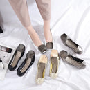 Große Größen Damen Bootsschuhe Glitzer Flache Einzelschuhe Damen Ballerinas Büroschuhe Marken Schuhe Weich Bequem A067