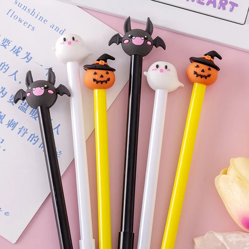 1 Pieces Lytwtw's Stationery Cute Cartoon Halloween Pumpkin Cushaw Gel Pen School Office Kawaii Supplies Creative Gift Pens