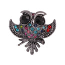 trsince Fashion Delicate Crystal Enamel Owl Brooches Trendy Vintage Brooch Badge Pin for Women Men Coat Badges Brooch Pin Gifts