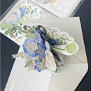 Romantic Flower 3D Pop-up Greeting Cards Best Wishes Birthday Wedding Anniversary Postcard Thanksgiving Xmas Gifts Cards