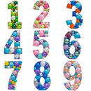 100cm Blank Number Mosaic Balloon Frame DIY 0-9 Filling Box Large Number Foam Board for Birthday Anniversary Party Decoration