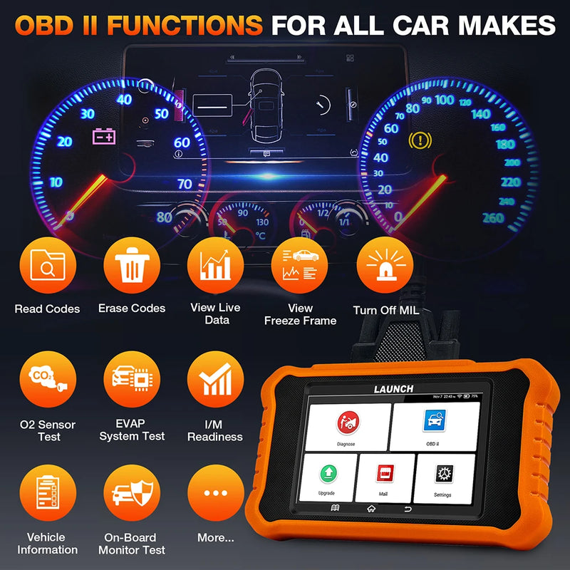 LAUNCH X-431 Creader Elite V2.0 For Toyota For Lexus All System Car Diagnostic Tool ECU Coding Active Test OBD2 Lifetime Free