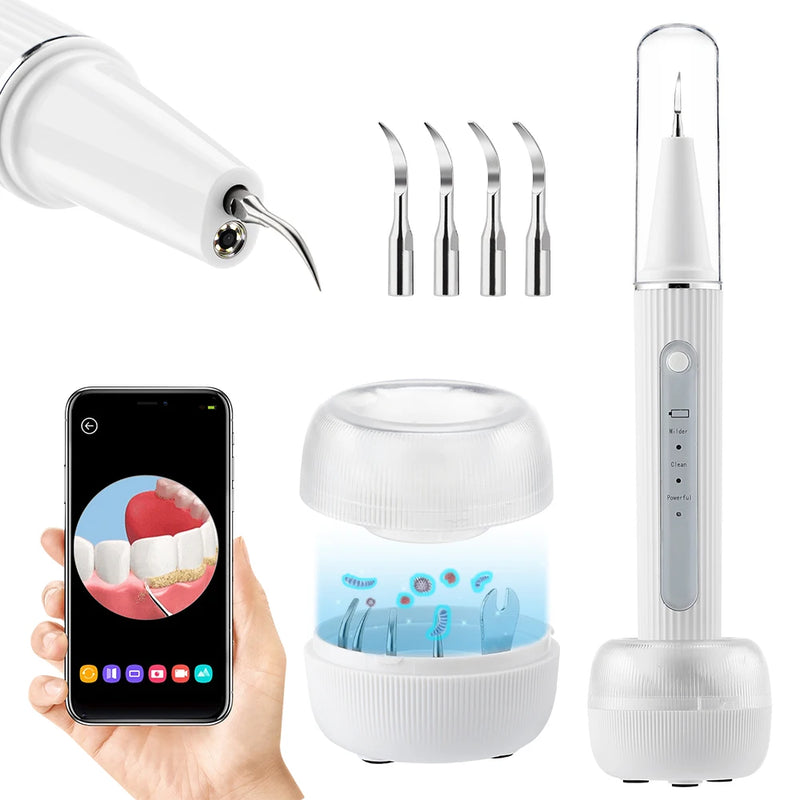 Visual Ultrasonic Dental Scaler Teeth Whitening Cleaner Dental Stone Calculus Plaque Stains Removal Tartar Scraper Oral Care