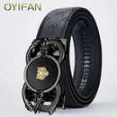 Business Men's Belt Genuine Luxury Brand Belt Metal Buckle Belt High Quality Genuine Leather Belt with Casual Pants Jeans