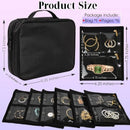 Travel Jewelry Organizer Case,Jewelry Bags Jewelry Storage Book Binder with Clear Zipper Velvet Pouch for Traveling,Earrings
