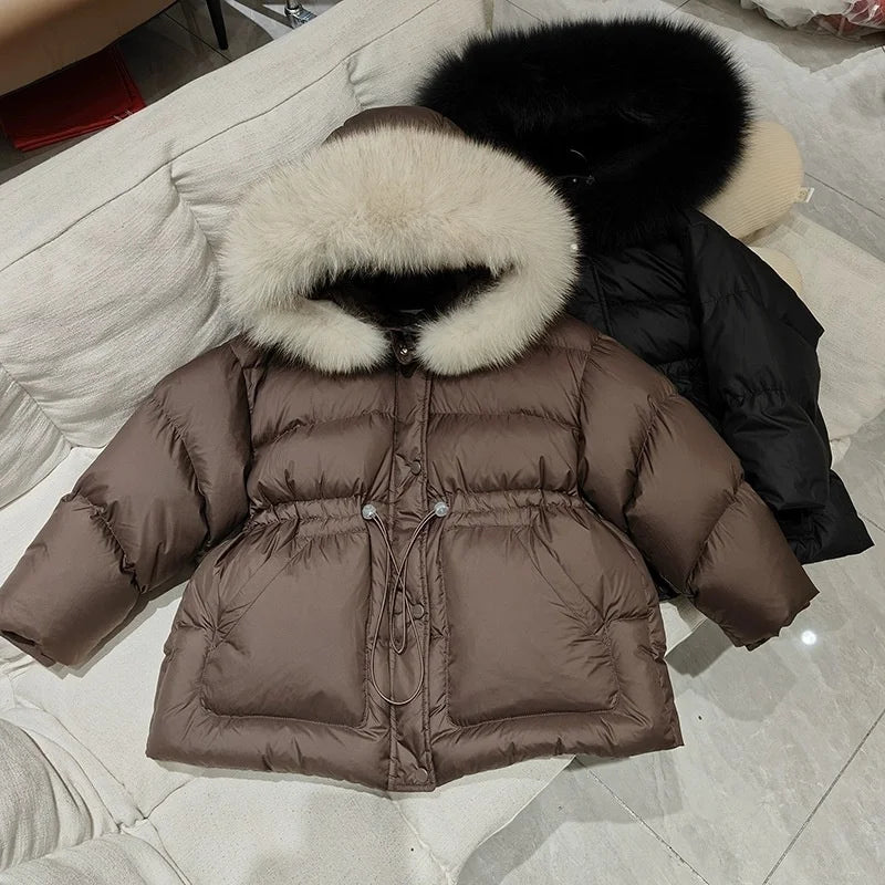 Girls Coat Overcoat Jacket Windbreak Outerwear 2024 Plush Winter Autumn Warm Cotton Christmas Gift Children's Clothing