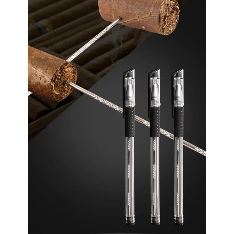 Stainless Steel Cigar Needle Drill for Various Sizes Cigars Portable Cigar Puncher Dredge Travel Smoking Accessories