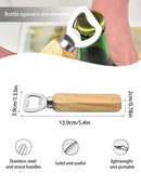 Leeseph Wood Handle Bottle Opener Beer Bottle Openers Bartender Bottle Openers Soft Drinks Bottle Opener for Home Bar Restaurant