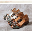 WOIZGIC Women Mother Ladies Female Genuine Leather Sandals Shoes Platform Summer Cool Beach Retro Flowers High Heel Buckle Strap